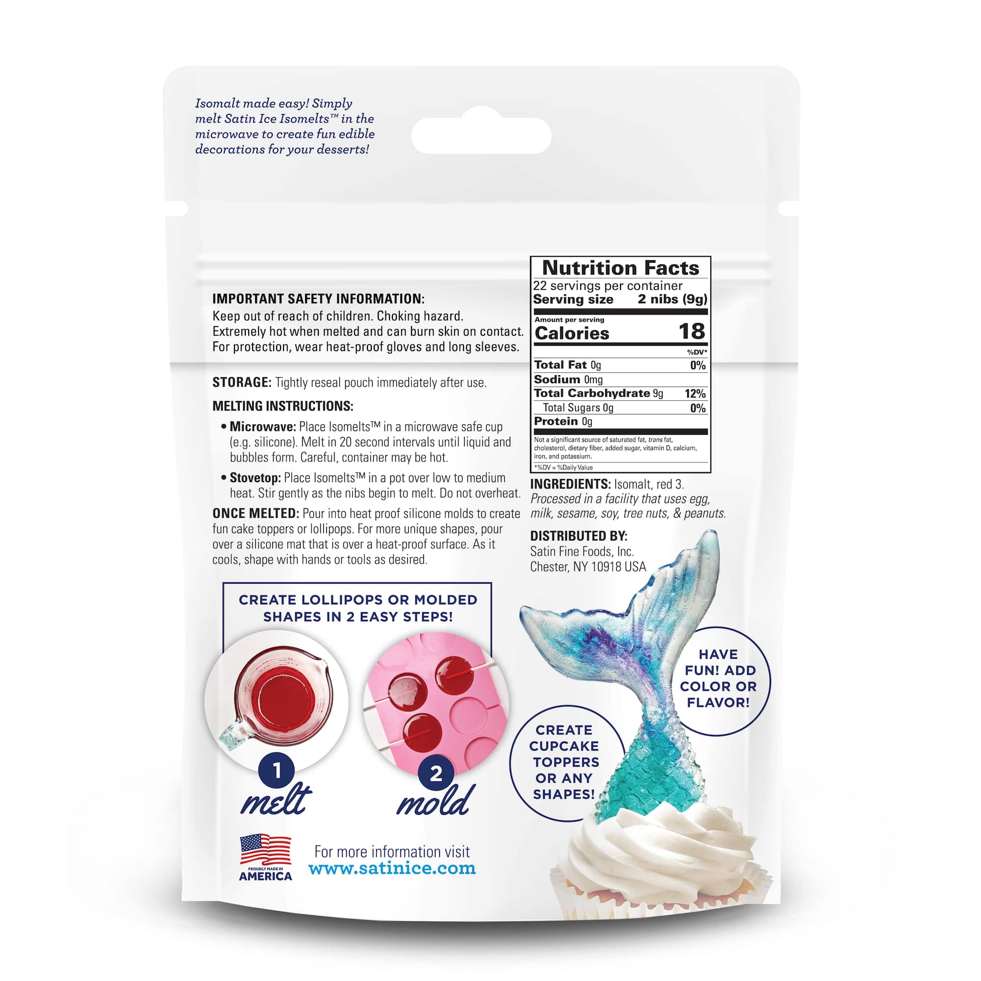 Satin Ice® Isomelts™ Isomalt Nibs